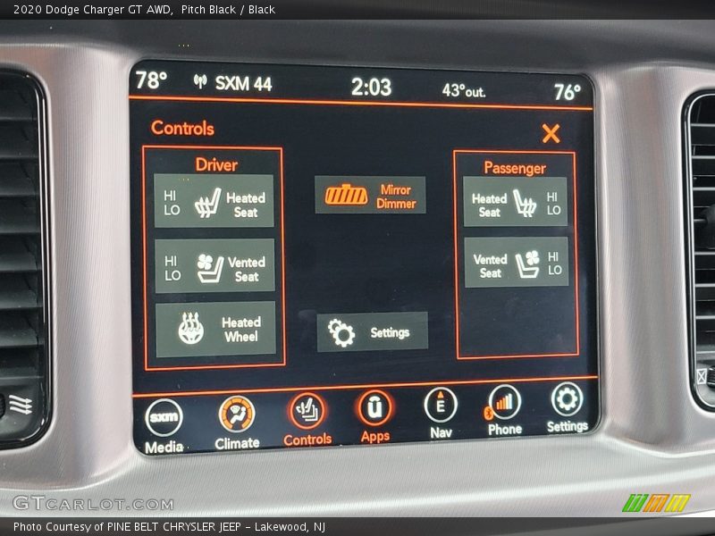 Pitch Black / Black 2020 Dodge Charger GT AWD