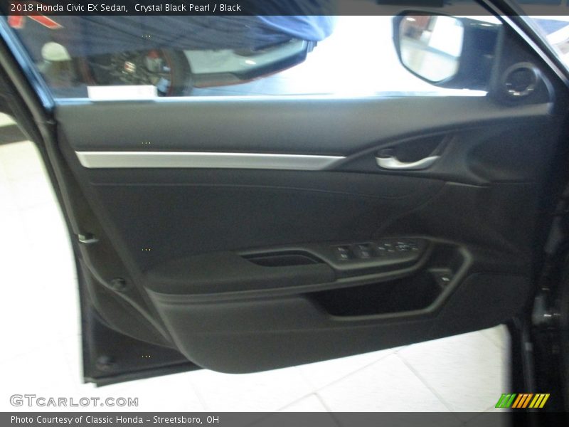 Crystal Black Pearl / Black 2018 Honda Civic EX Sedan