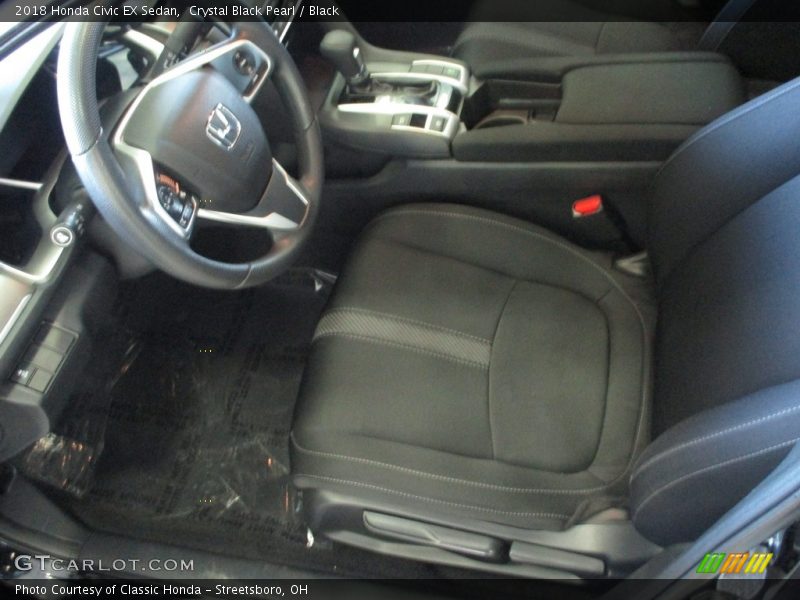 Crystal Black Pearl / Black 2018 Honda Civic EX Sedan