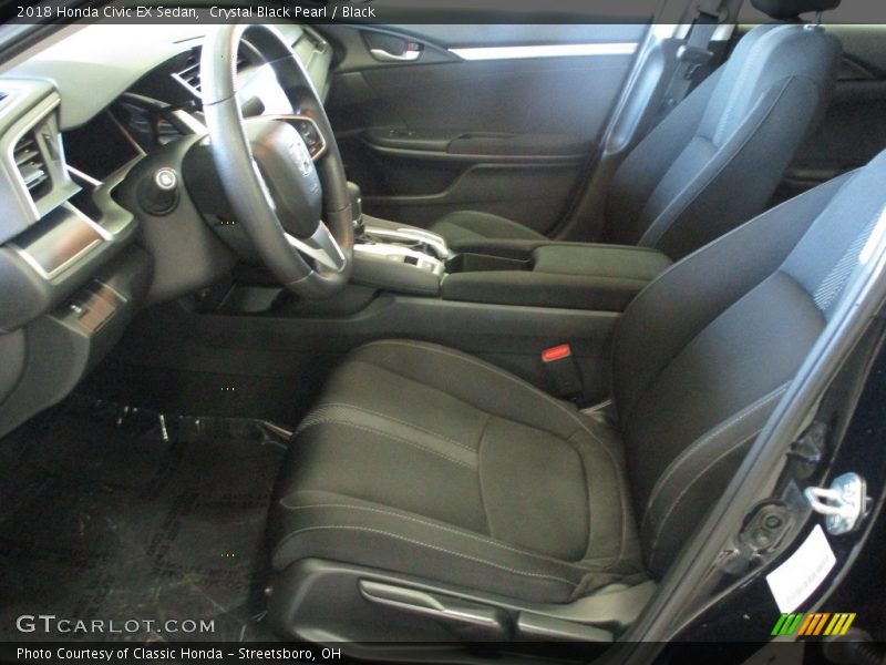 Crystal Black Pearl / Black 2018 Honda Civic EX Sedan