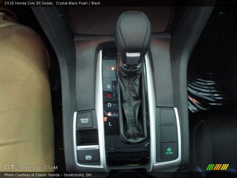 Crystal Black Pearl / Black 2018 Honda Civic EX Sedan
