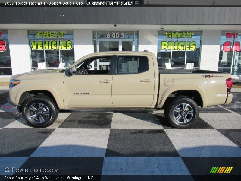 Quicksand / Cement Gray 2019 Toyota Tacoma TRD Sport Double Cab