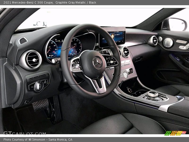 Graphite Gray Metallic / Black 2021 Mercedes-Benz C 300 Coupe