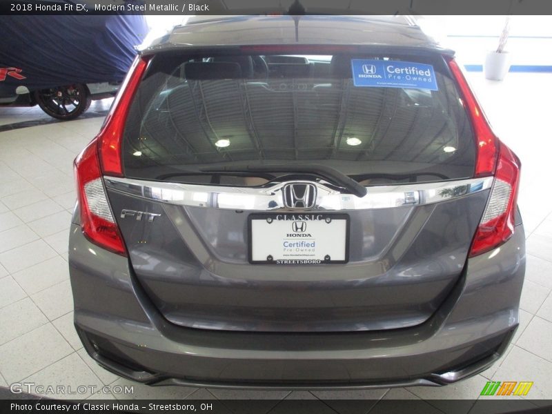Modern Steel Metallic / Black 2018 Honda Fit EX