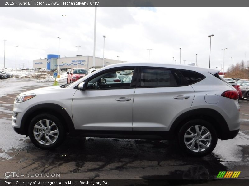 Molten Silver / Gray 2019 Hyundai Tucson SE AWD