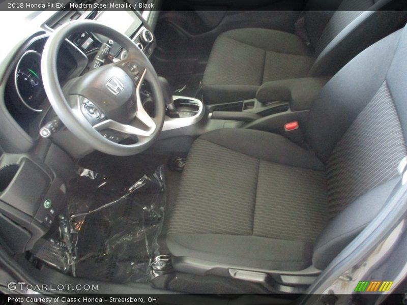 Modern Steel Metallic / Black 2018 Honda Fit EX
