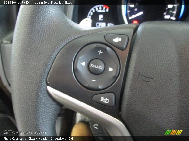Modern Steel Metallic / Black 2018 Honda Fit EX