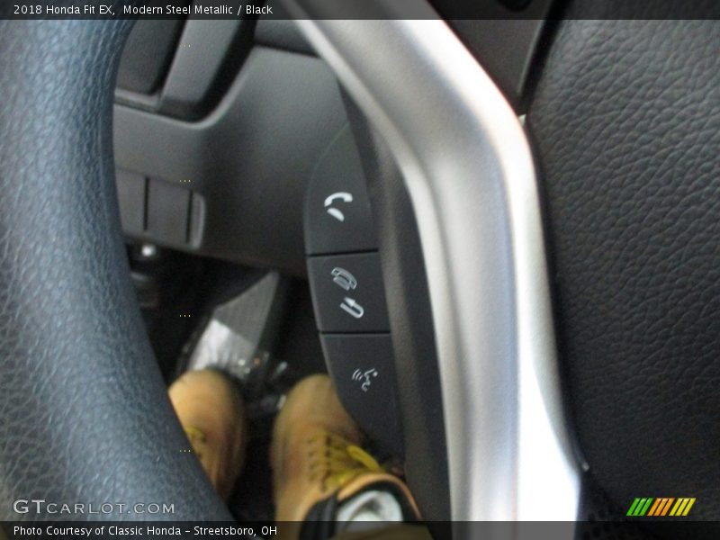 Modern Steel Metallic / Black 2018 Honda Fit EX