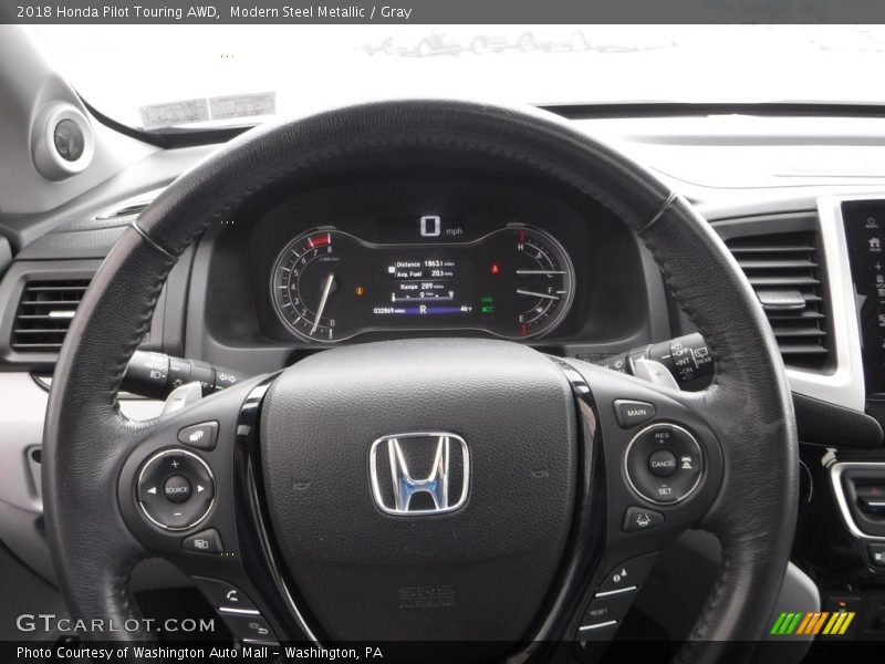 Modern Steel Metallic / Gray 2018 Honda Pilot Touring AWD