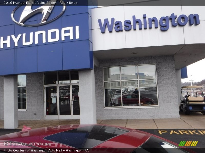 Red / Beige 2016 Hyundai Elantra Value Edition