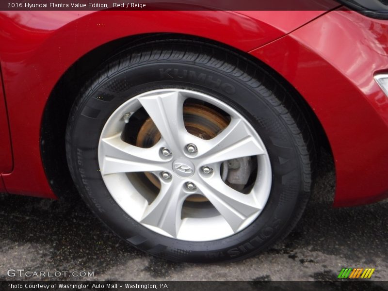 Red / Beige 2016 Hyundai Elantra Value Edition