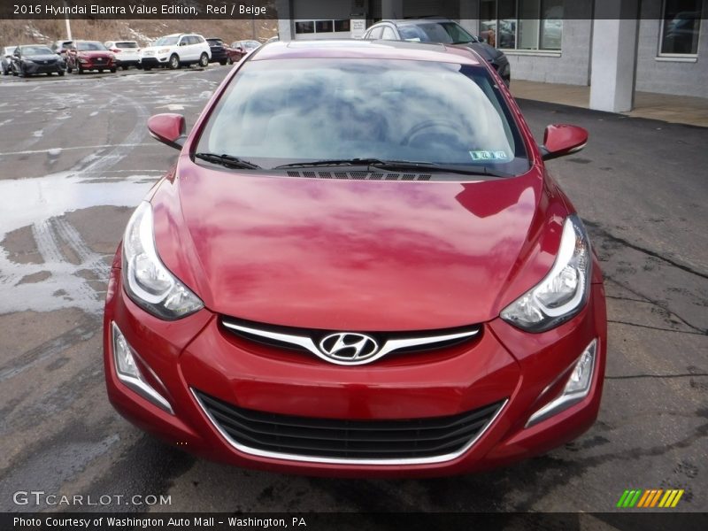 Red / Beige 2016 Hyundai Elantra Value Edition