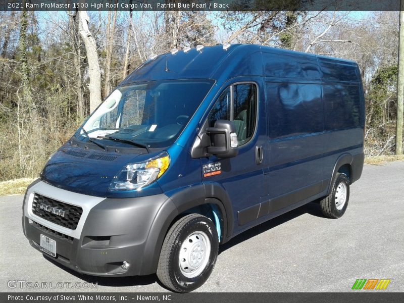 Patriot Blue Pearl / Black 2021 Ram ProMaster 1500 High Roof Cargo Van