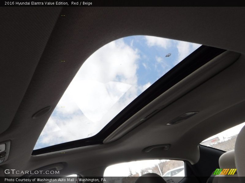 Red / Beige 2016 Hyundai Elantra Value Edition
