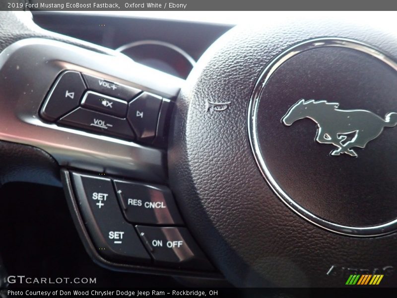 Oxford White / Ebony 2019 Ford Mustang EcoBoost Fastback