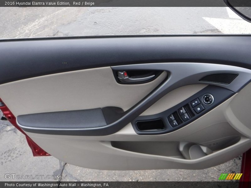 Red / Beige 2016 Hyundai Elantra Value Edition