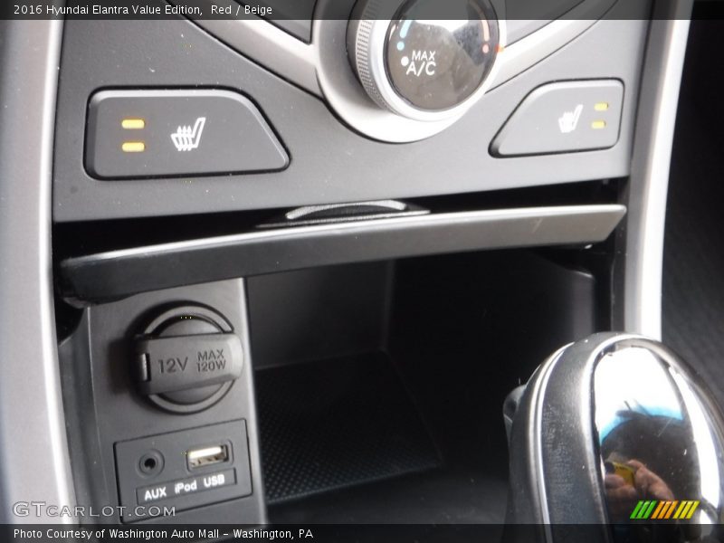 Red / Beige 2016 Hyundai Elantra Value Edition