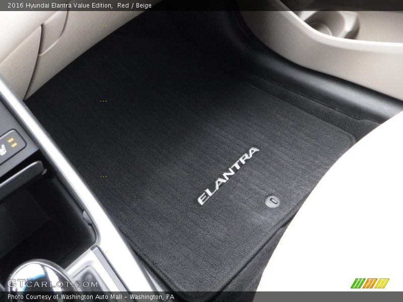 Red / Beige 2016 Hyundai Elantra Value Edition