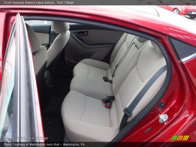 Red / Beige 2016 Hyundai Elantra Value Edition