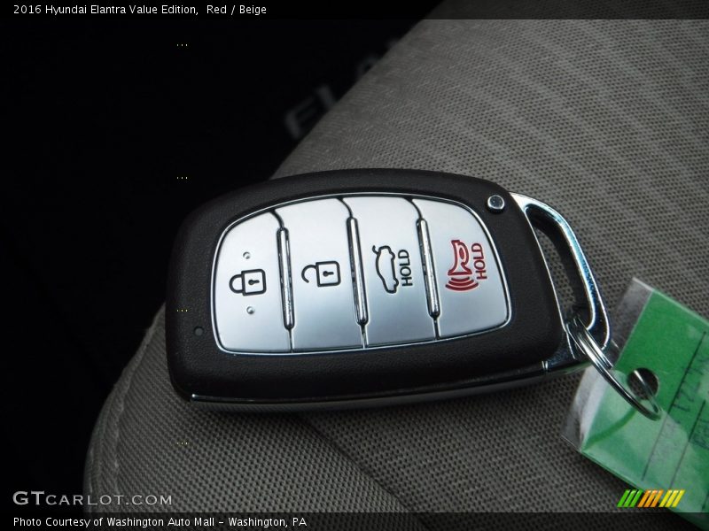 Red / Beige 2016 Hyundai Elantra Value Edition