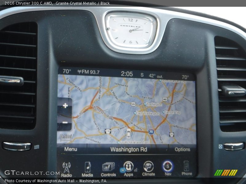 Granite Crystal Metallic / Black 2016 Chrysler 300 C AWD