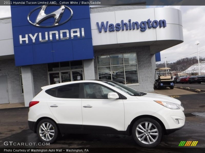 Cotton White / Black/Saddle 2011 Hyundai Tucson Limited AWD