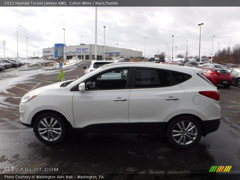 Cotton White / Black/Saddle 2011 Hyundai Tucson Limited AWD