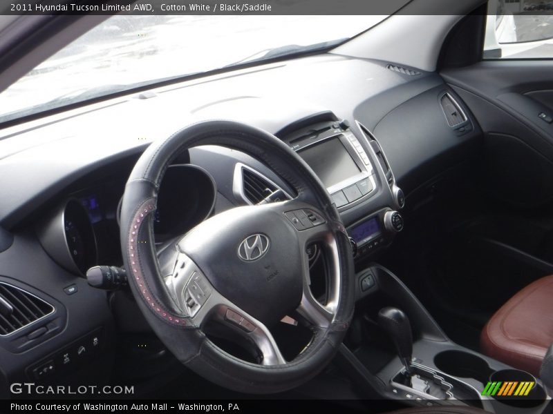 Cotton White / Black/Saddle 2011 Hyundai Tucson Limited AWD
