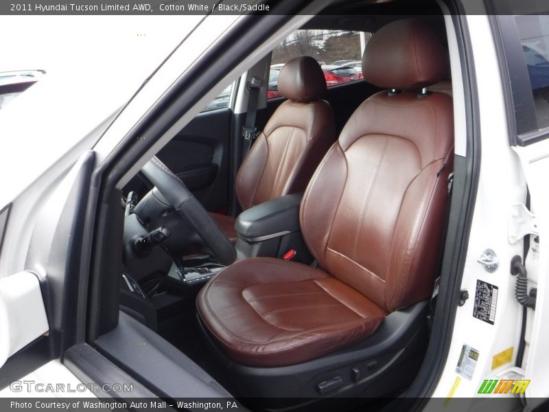 Cotton White / Black/Saddle 2011 Hyundai Tucson Limited AWD