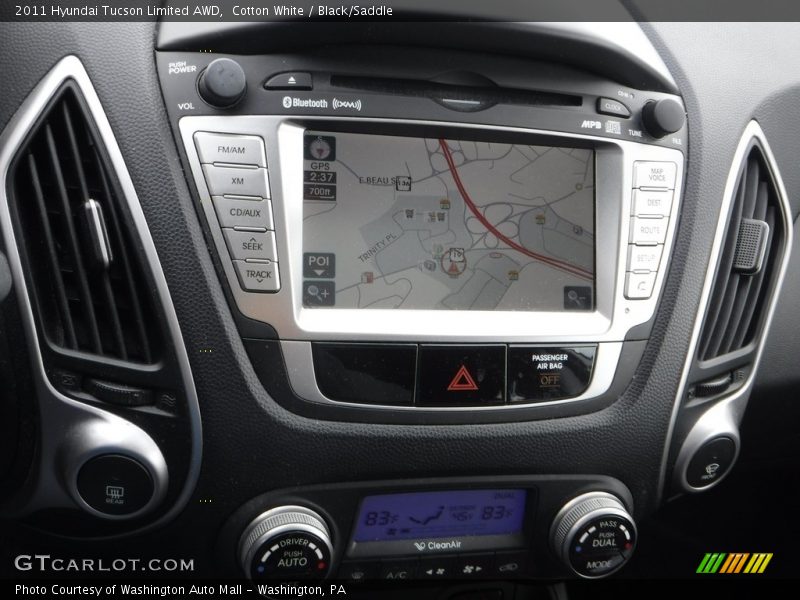 Cotton White / Black/Saddle 2011 Hyundai Tucson Limited AWD