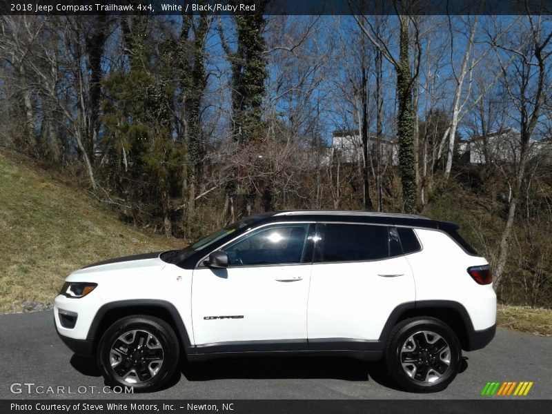White / Black/Ruby Red 2018 Jeep Compass Trailhawk 4x4