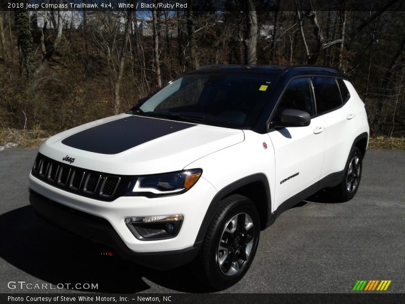 White / Black/Ruby Red 2018 Jeep Compass Trailhawk 4x4