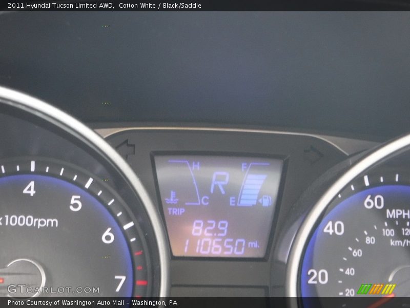 Cotton White / Black/Saddle 2011 Hyundai Tucson Limited AWD