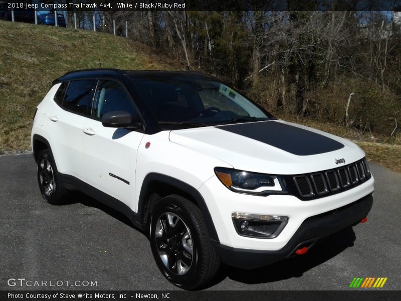 White / Black/Ruby Red 2018 Jeep Compass Trailhawk 4x4