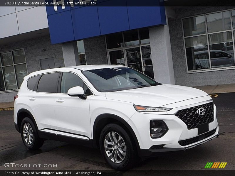 Quartz White / Black 2020 Hyundai Santa Fe SE AWD