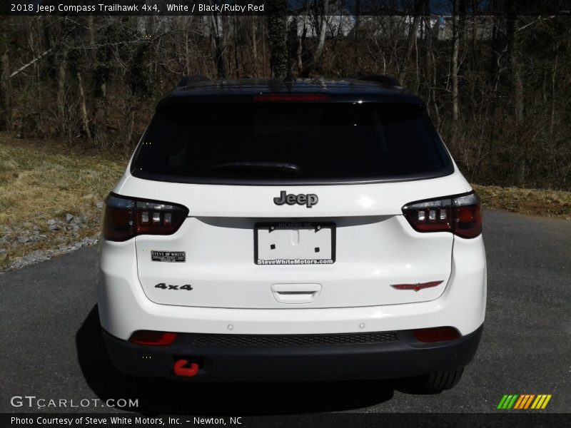 White / Black/Ruby Red 2018 Jeep Compass Trailhawk 4x4
