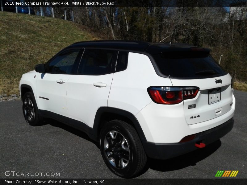White / Black/Ruby Red 2018 Jeep Compass Trailhawk 4x4