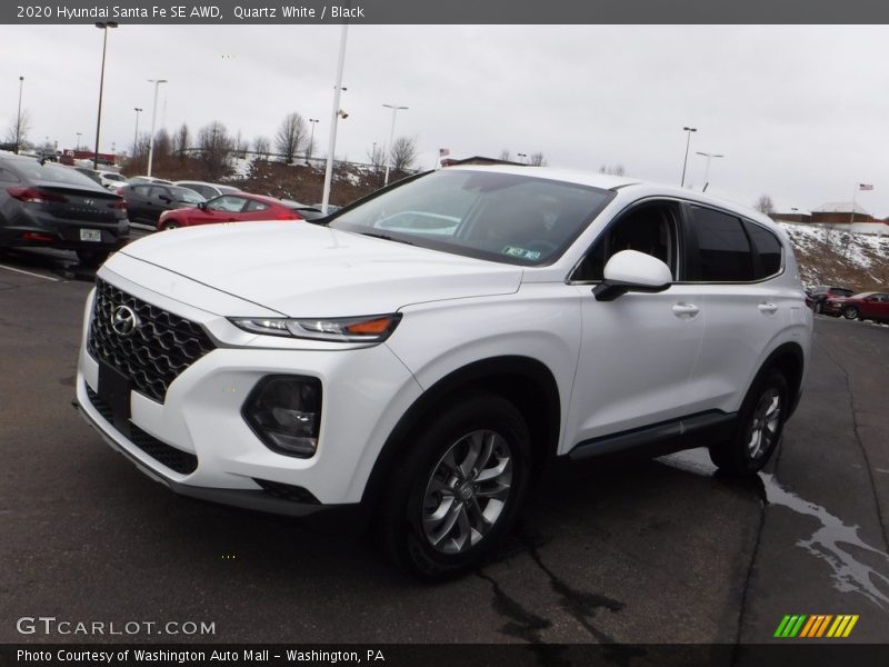 Quartz White / Black 2020 Hyundai Santa Fe SE AWD