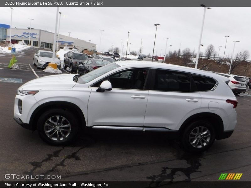Quartz White / Black 2020 Hyundai Santa Fe SE AWD
