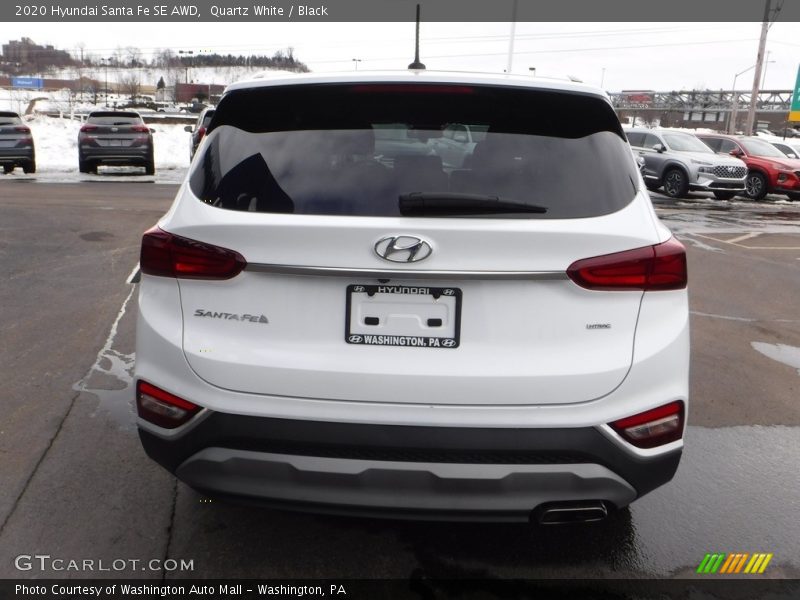 Quartz White / Black 2020 Hyundai Santa Fe SE AWD