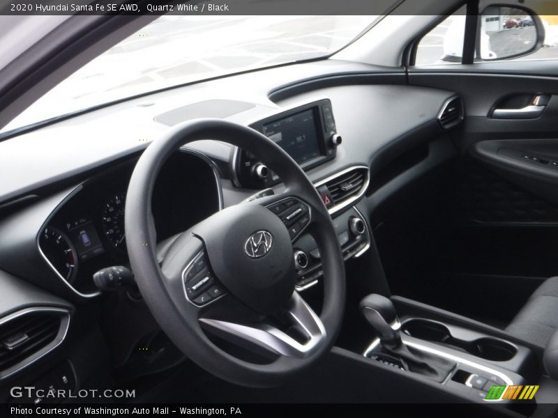 Quartz White / Black 2020 Hyundai Santa Fe SE AWD