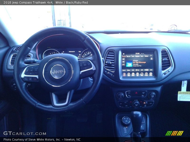 White / Black/Ruby Red 2018 Jeep Compass Trailhawk 4x4