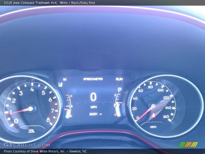 White / Black/Ruby Red 2018 Jeep Compass Trailhawk 4x4