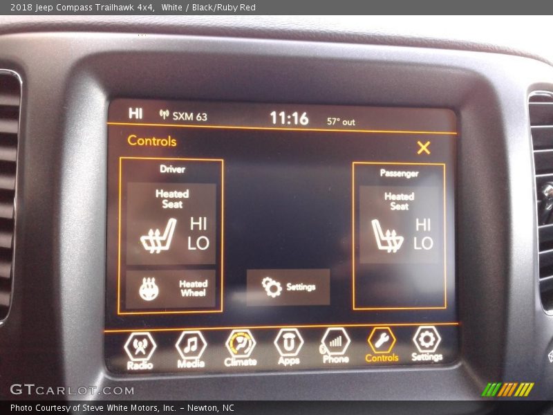 White / Black/Ruby Red 2018 Jeep Compass Trailhawk 4x4