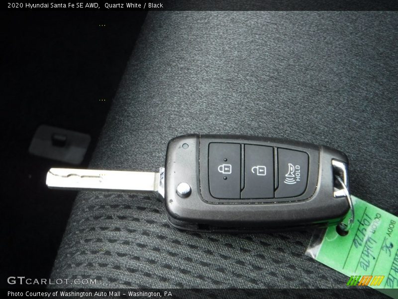 Quartz White / Black 2020 Hyundai Santa Fe SE AWD