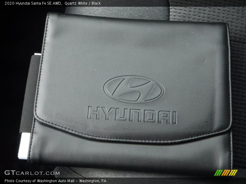 Quartz White / Black 2020 Hyundai Santa Fe SE AWD