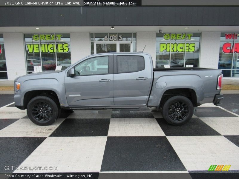 Satin Steel Metallic / Jet Black 2021 GMC Canyon Elevation Crew Cab 4WD