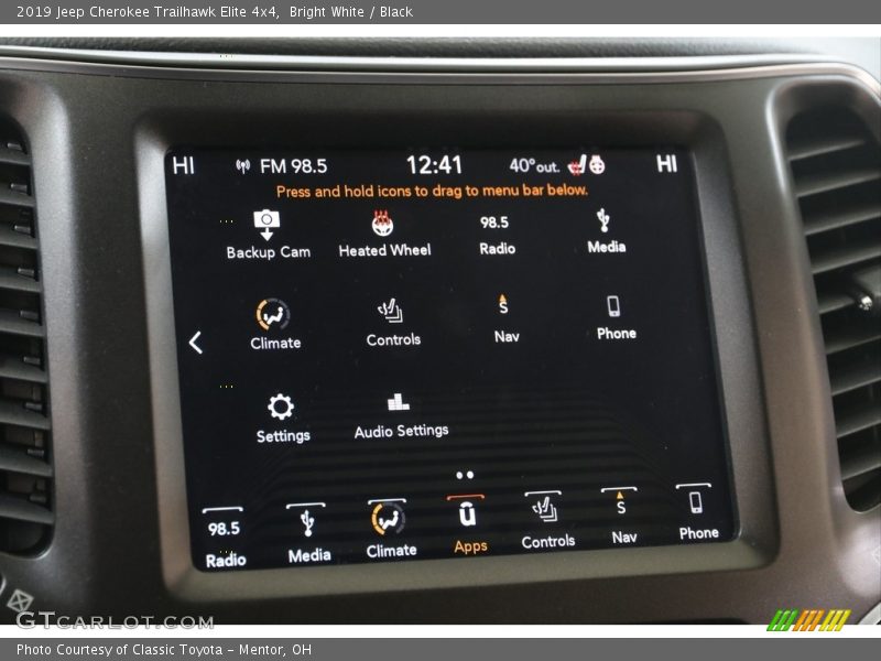 Bright White / Black 2019 Jeep Cherokee Trailhawk Elite 4x4
