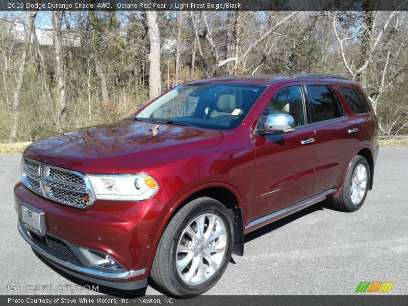 Octane Red Pearl / Light Frost Beige/Black 2019 Dodge Durango Citadel AWD