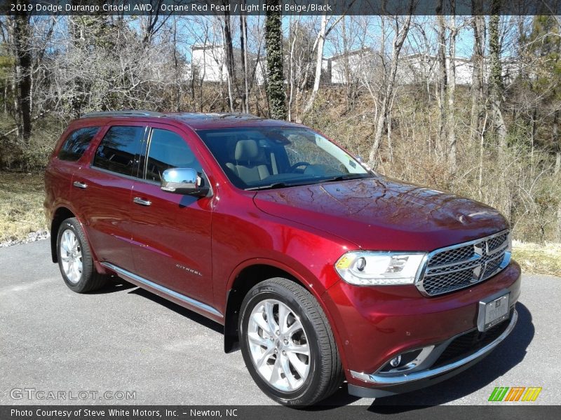 Octane Red Pearl / Light Frost Beige/Black 2019 Dodge Durango Citadel AWD
